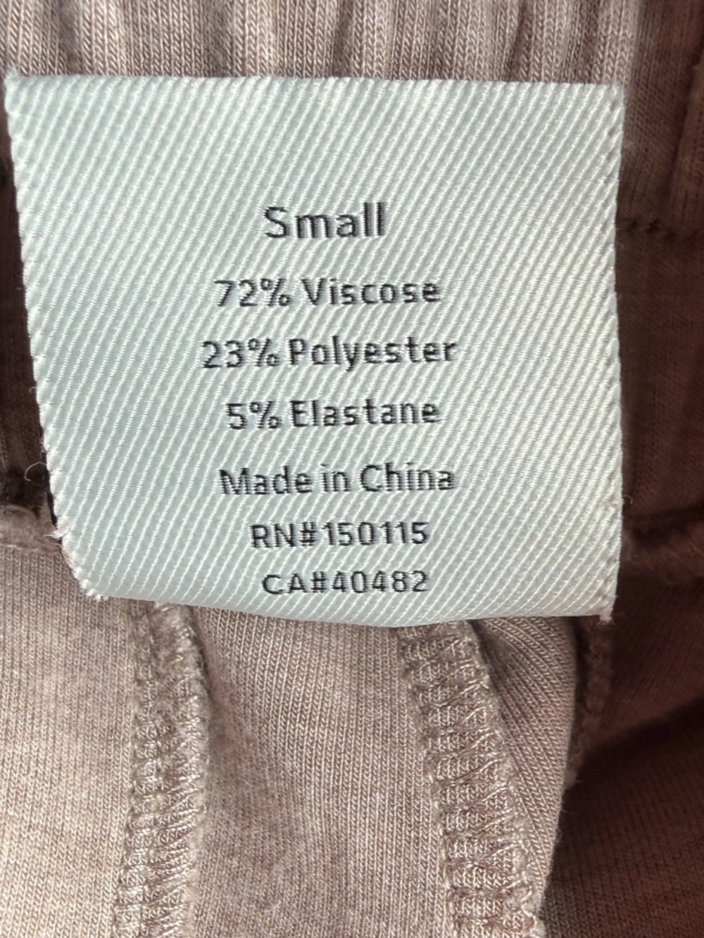 Varley The Slim Cuff Pant 25" Doublesoft Taupe Beige Jogger Sz S - Picture 7 of 8